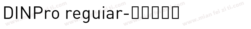 DINPro reguiar字体转换